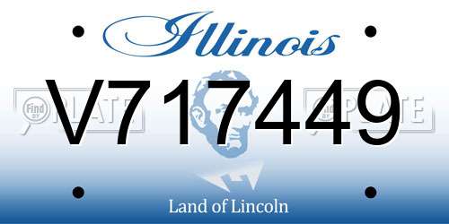 V717449 Illinois License Plate