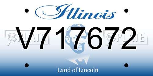 V717672 Illinois License Plate