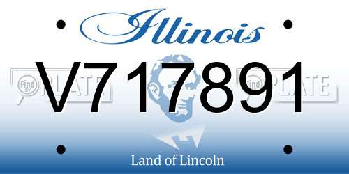 V717891 Illinois License Plate