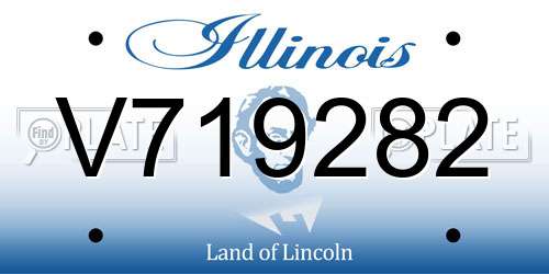 V719282 Illinois License Plate