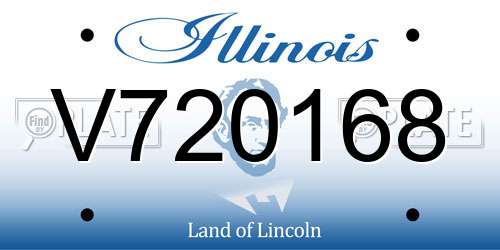 V720168 Illinois License Plate