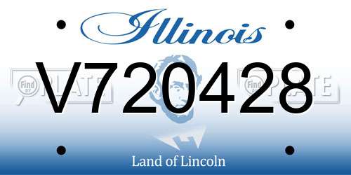 V720428 Illinois License Plate
