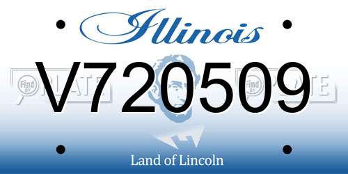 V720509 Illinois License Plate