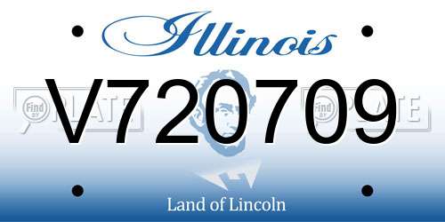 V720709 Illinois License Plate