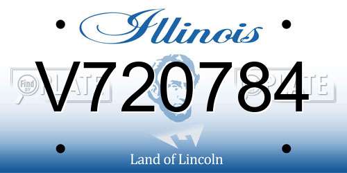V720784 Illinois License Plate