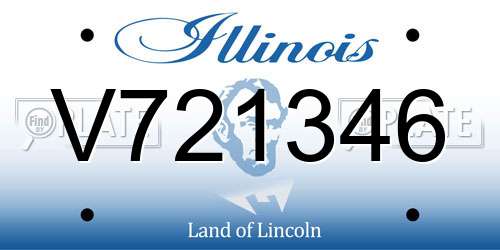 V721346 Illinois License Plate