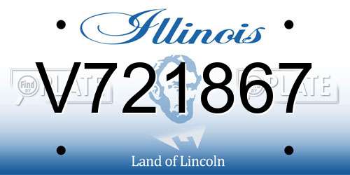 V721867 Illinois License Plate