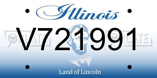 V721991 Illinois License Plate