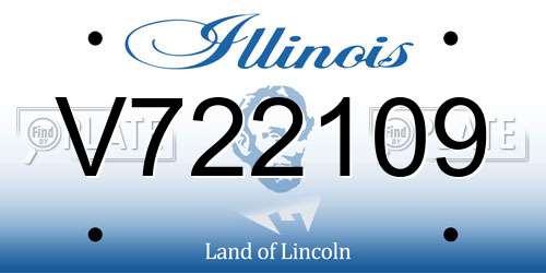 V722109 Illinois License Plate