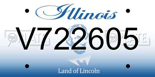 V722605 Illinois License Plate