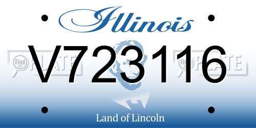 V723116 Illinois License Plate