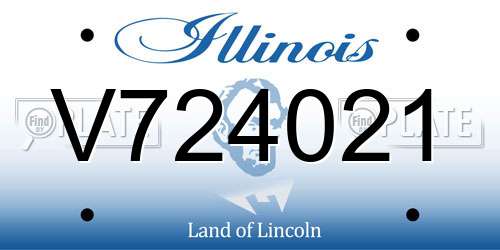 V724021 Illinois License Plate
