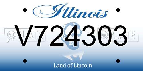 V724303 Illinois License Plate