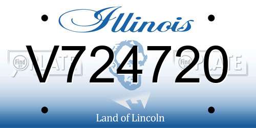 V724720 Illinois License Plate