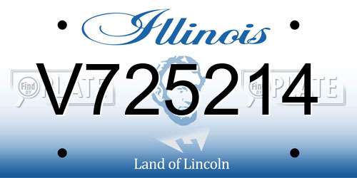 V725214 Illinois License Plate