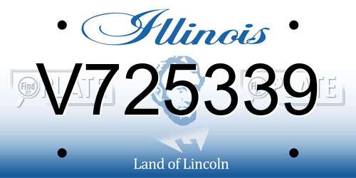 V725339 Illinois License Plate