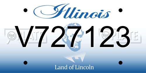V727123 Illinois License Plate