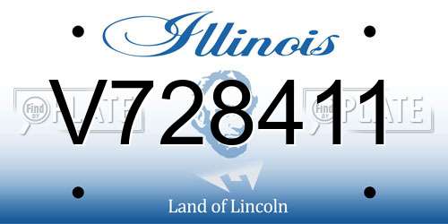 V728411 Illinois License Plate