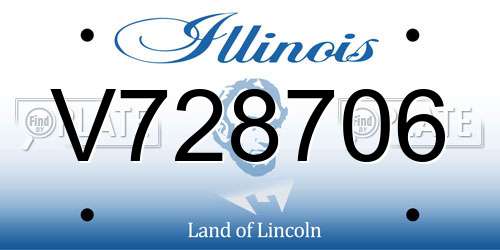 V728706 Illinois License Plate