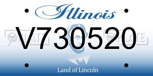 V730520 Illinois License Plate