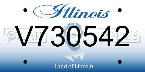 V730542 Illinois License Plate