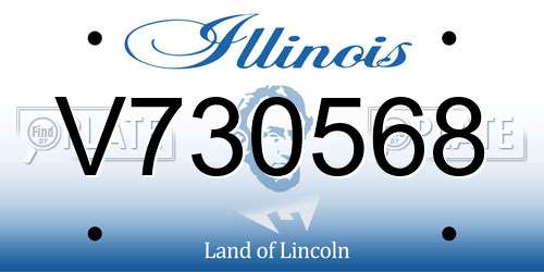 V730568 Illinois License Plate