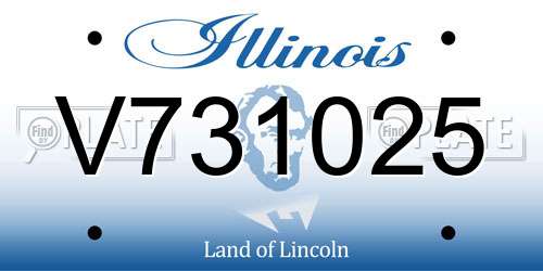 V731025 Illinois License Plate