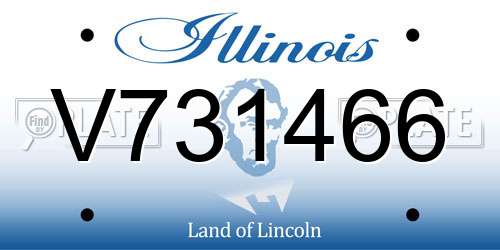 V731466 Illinois License Plate