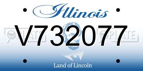 V732077 Illinois License Plate