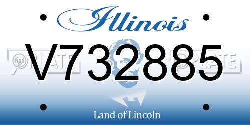V732885 Illinois License Plate