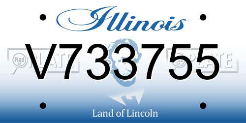 V733755 Illinois License Plate