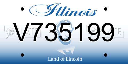 V735199 Illinois License Plate