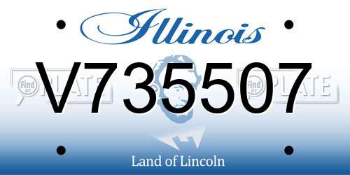 V735507 Illinois License Plate