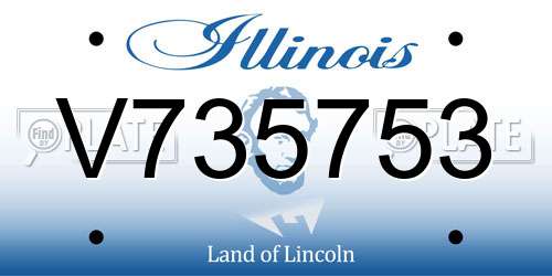 V735753 Illinois License Plate