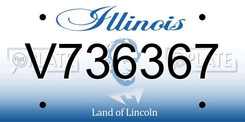 V736367 Illinois License Plate