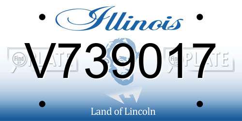 V739017 Illinois License Plate