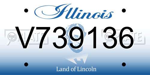 V739136 Illinois License Plate
