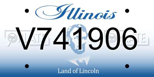 V741906 Illinois License Plate