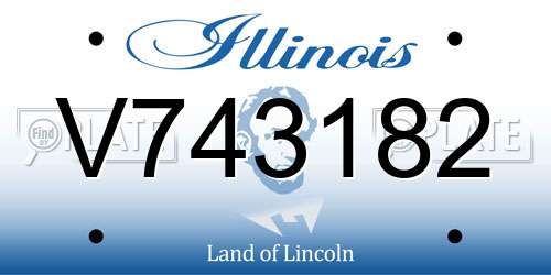 V743182 Illinois License Plate