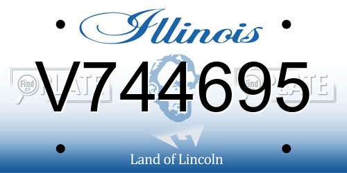 V744695 Illinois License Plate