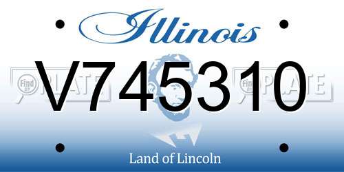 V745310 Illinois License Plate
