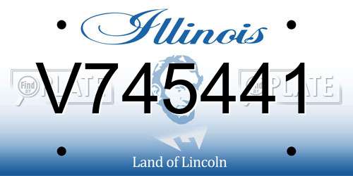 V745441 Illinois License Plate