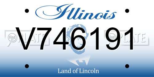 V746191 Illinois License Plate