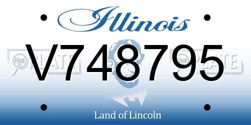 V748795 Illinois License Plate