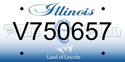 V750657 Illinois License Plate