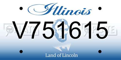V751615 Illinois License Plate