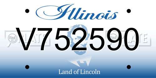 V752590 Illinois License Plate
