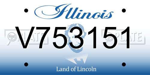 V753151 Illinois License Plate