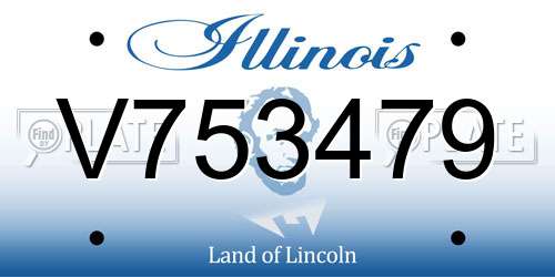V753479 Illinois License Plate
