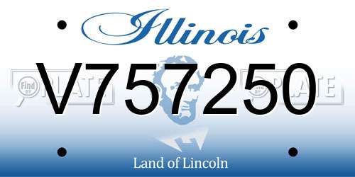 V757250 Illinois License Plate